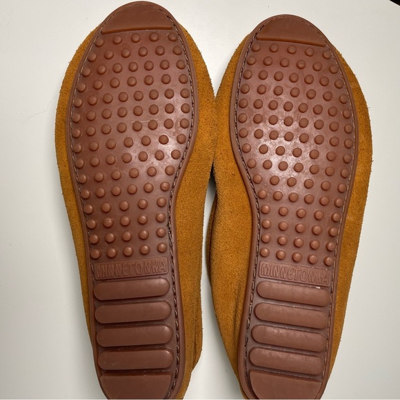 Minnetonka Thunderbird Animikii Suede Beaded Hardsole Moccasin Size 9.5 Women’s - Picture 9 of 10